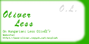 oliver less business card